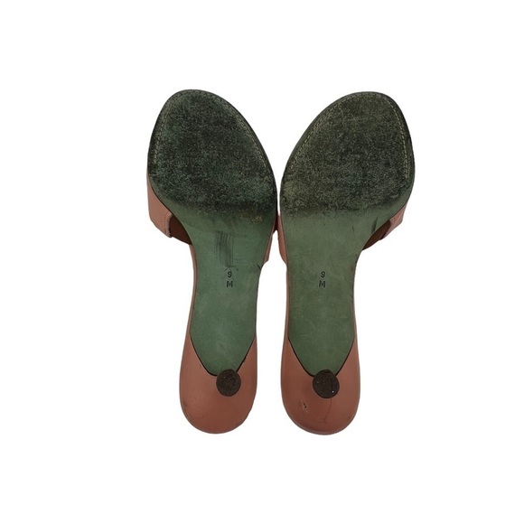 Donald J Pliner Tan Perforated Kitten Heel Sandals Size 9 Women’s - Picture 9 of 9